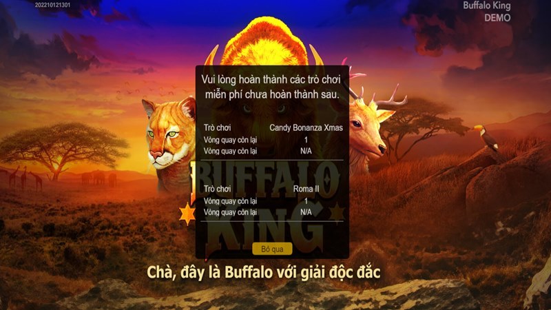 Tựa game Buffalo King 